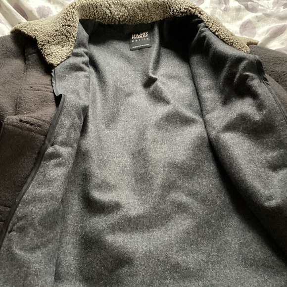 Hilary Radley Wool Coat Brown Size Large - Picture 7 of 10